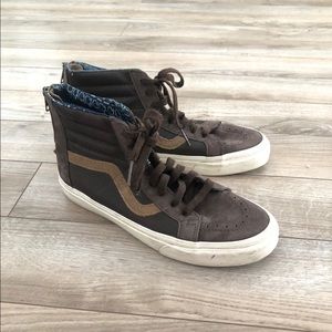 VANS Leather Brown High Tops - Size 9 Men’s